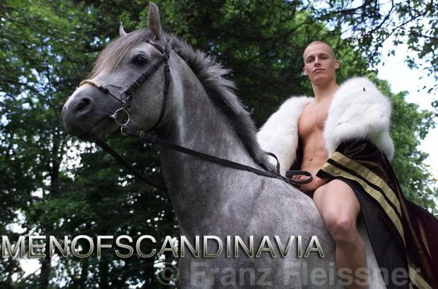 muscle guys from Sweden on the horse