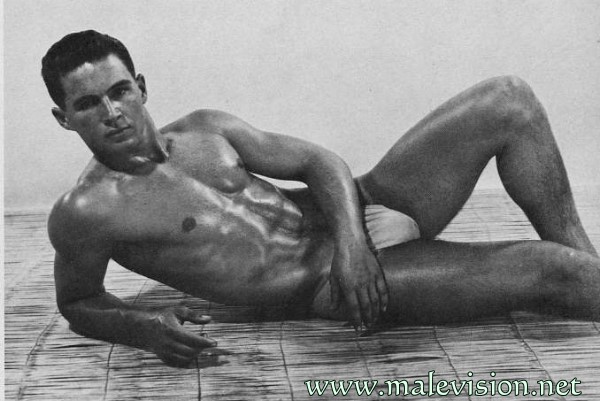 handsome muscle man vintage physique photography