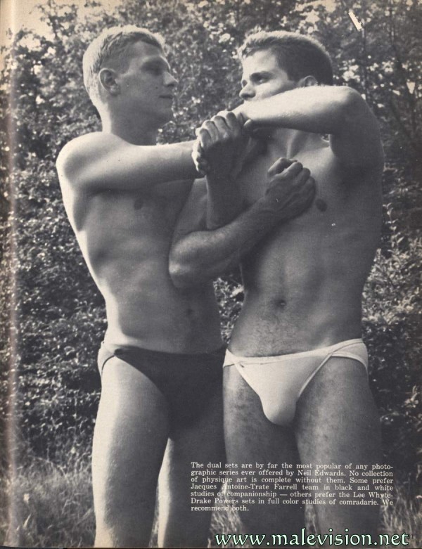 two muscle guys vintage physique