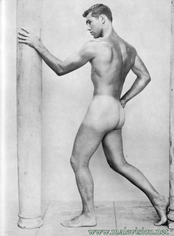 Handsome male vintage physique photography